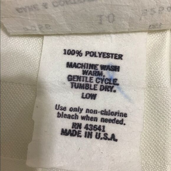 Vintage Cream Pleated Midi Skirt Good PreOwned Condition Size 10 - Picture 11 of 11